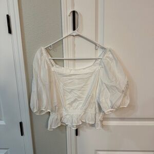 White Crop Blouse